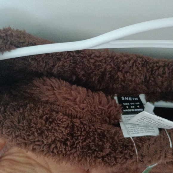 SHEIN EZWear Solid Elastic Waist Flannel Pants - Picture 6 of 6